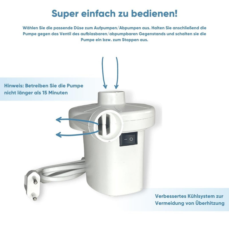 Elektrische Luftpumpe 2 in 1 Inflator & Deflator